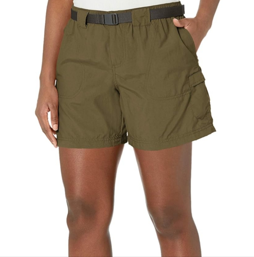 Columbia Grey Kakhi Nylon Cargo Shorts Summer Hiking